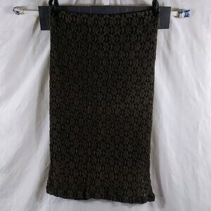 Carole Little Women's Black Floral Pull On Knit Rayon Blend Mini Skirt Size XL